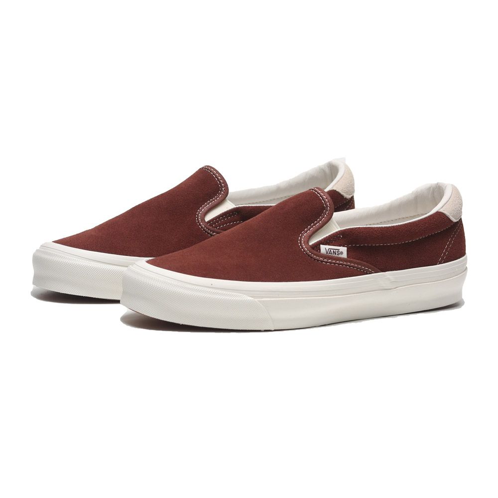 VANS 懶人鞋OG SLIP-ON 59 LX 可可色休閒鞋男女情侶鞋VN0007QEBRO