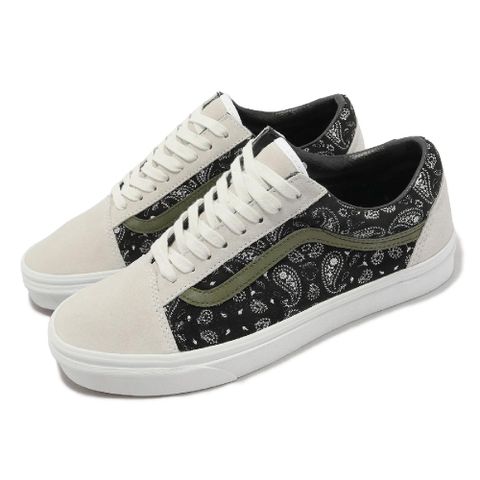 VANS 休閒鞋 Old Skool 男鞋 白 黑 綠 Paisley 變形蟲 麂皮 帆布 VN0A5KRSYB2