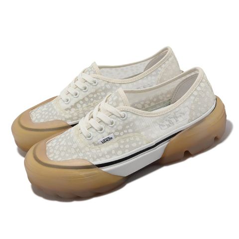 VANS 範斯 休閒鞋 Authentic Mesh 男鞋 女鞋 米白 半透明 點點 可拆卸大底 低筒 VN0A7Q5SAXK