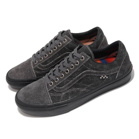 VANS 範斯 x Quasi 滑板鞋 Skate Old Skool 男鞋 女鞋 灰 黑 聯名 帆布 緩震 板鞋 VN0A5FCB1O7