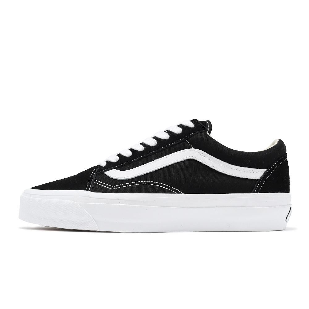 VANS  範斯 休閒鞋 Old Skool 36 男鞋 女鞋 黑 白 麂皮 經典 低筒 板鞋 情侶鞋 VN000CQDBA2