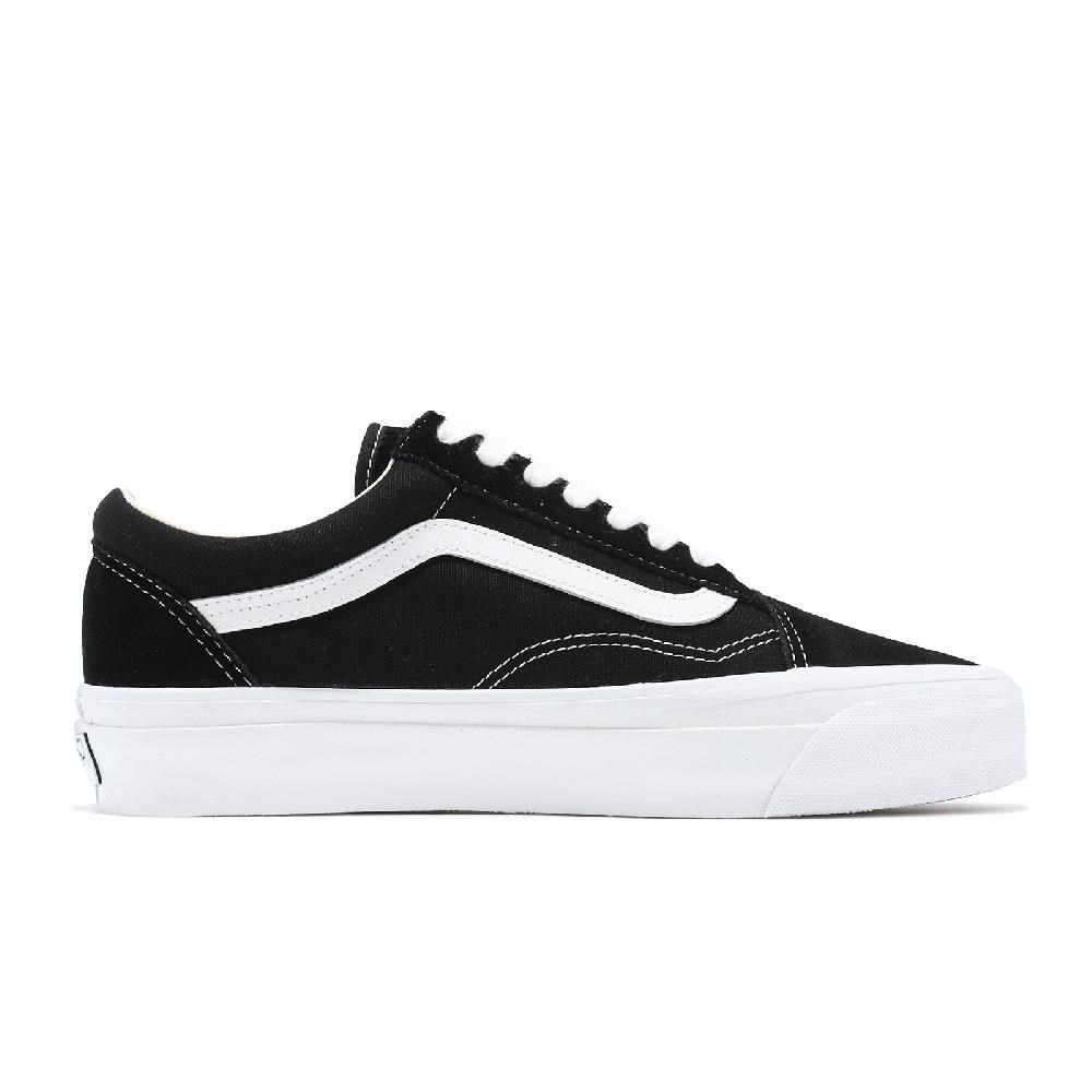 VANS  範斯 休閒鞋 Old Skool 36 男鞋 女鞋 黑 白 麂皮 經典 低筒 板鞋 情侶鞋 VN000CQDBA2