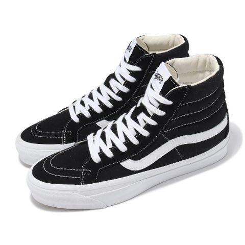 VANS 範斯 休閒鞋 Sk8-Hi Reissue 38 男鞋 黑 白 高筒 麂皮 板鞋 VN000CR0BA2