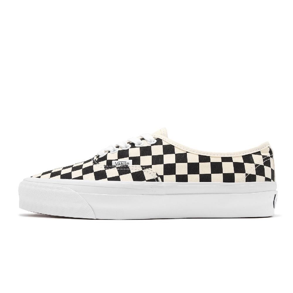 VANS  範斯 休閒鞋 Authentic Reissue 44 男鞋 女鞋 米白 黑 棋盤格 帆布 情侶鞋  VN000CQA2BO