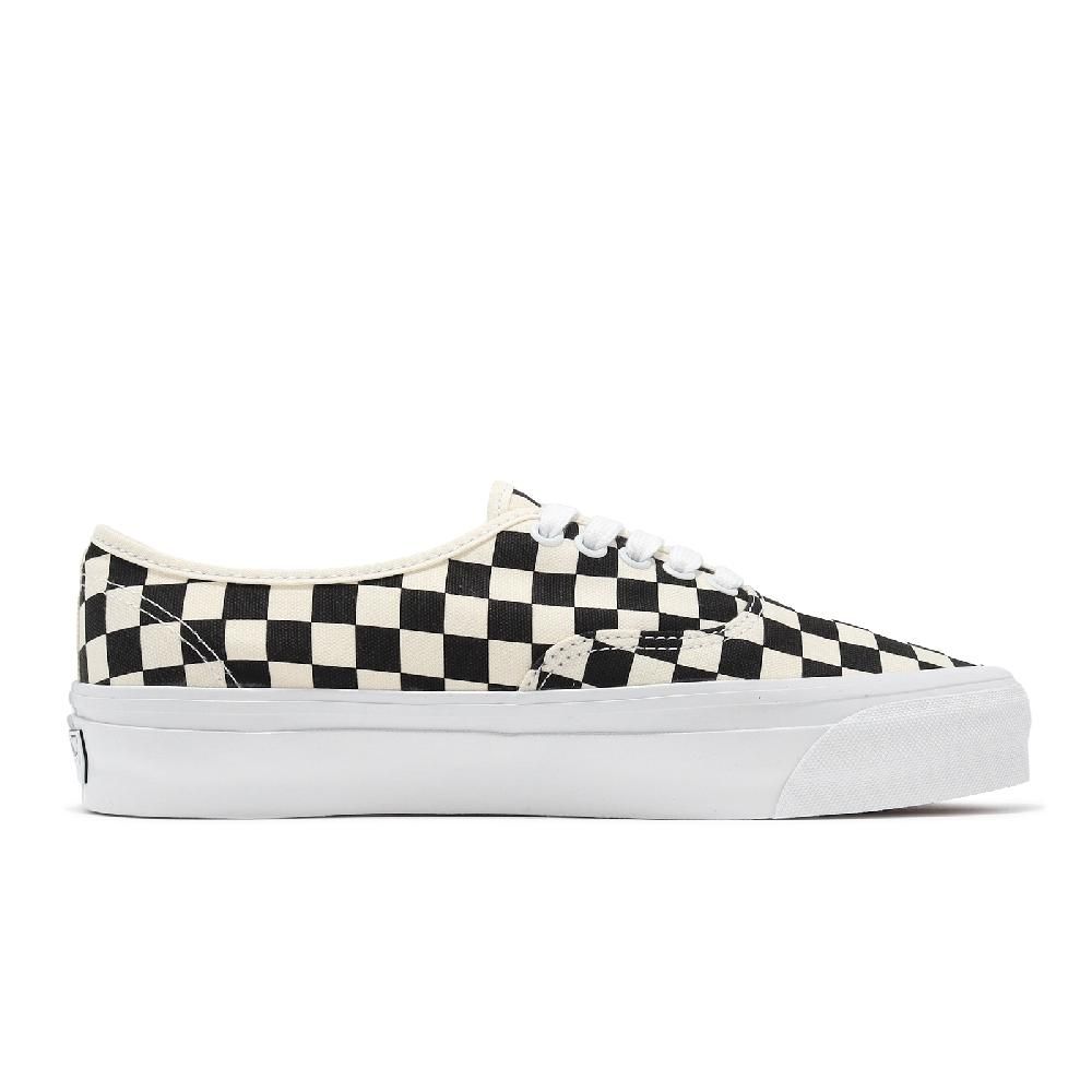 VANS  範斯 休閒鞋 Authentic Reissue 44 男鞋 女鞋 米白 黑 棋盤格 帆布 情侶鞋  VN000CQA2BO