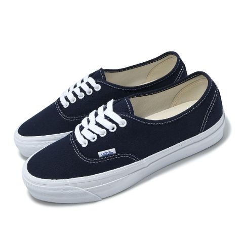 Vans 範斯 休閒鞋 Authentic Reissue 44 男鞋 女鞋 藍 白 帆布 華夫格大底 板鞋 情侶鞋 VN000CQAOA8