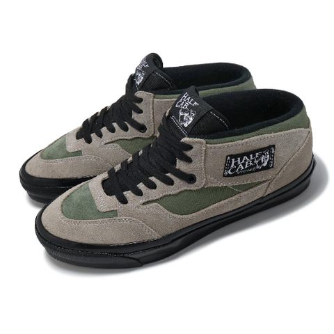 VANS 範斯 滑板鞋 Half Cab Ressiue 33 男鞋 綠 黑 麂皮 帆布 華夫格大底 中筒 板鞋 VN000CR7CL3