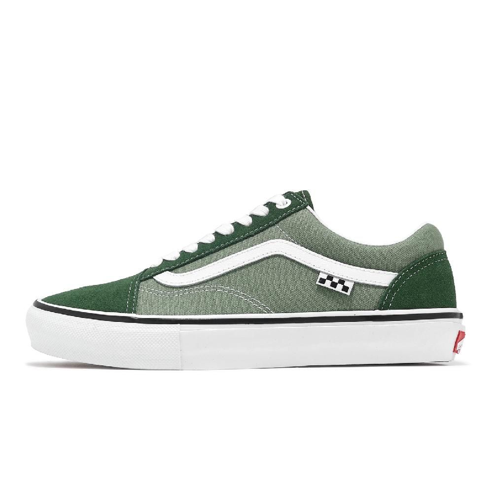 VANS  範斯 滑板鞋 Skate Old Skool 男鞋 綠 白 高耐磨 抓地 緩衝 板鞋 休閒鞋 VN0A5FCB6QU