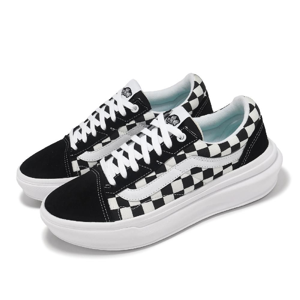 VANS  範斯 休閒鞋 Old Skool Over 男鞋 女鞋 黑 白 棋盤格 厚底 增高 拼接 板鞋 VN0A7Q5E95Y