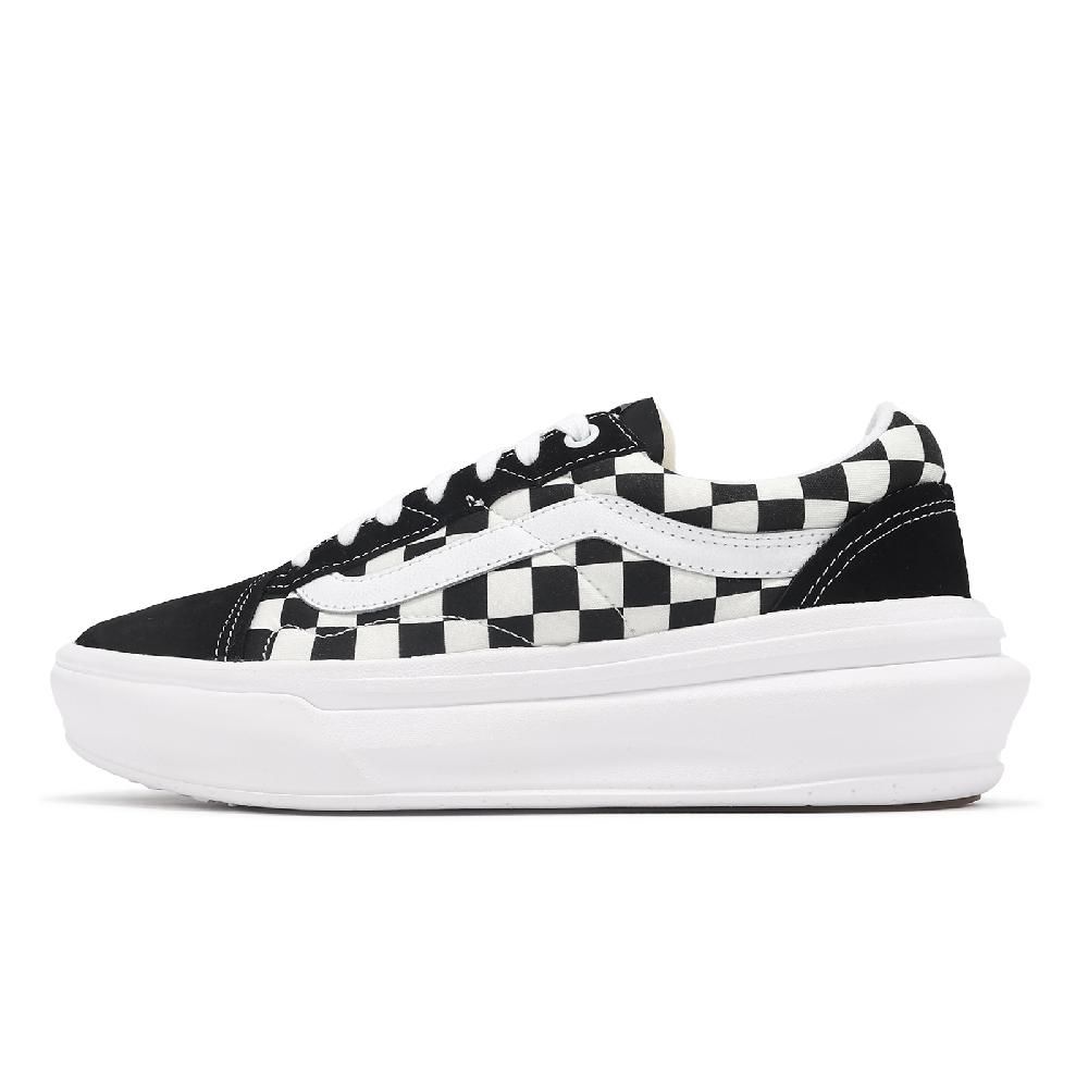 VANS  範斯 休閒鞋 Old Skool Over 男鞋 女鞋 黑 白 棋盤格 厚底 增高 拼接 板鞋 VN0A7Q5E95Y