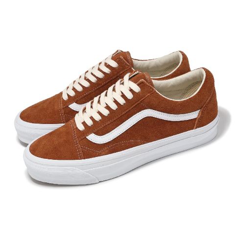 Vans 範斯 休閒鞋 Old Skool 36 男鞋 棕 白 Lx Pig Suede 麂皮 板鞋 運動鞋 VN000CNG8B9