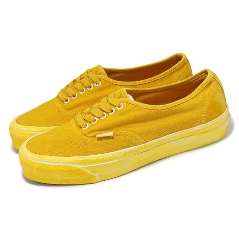Vans 範斯 休閒鞋 Authentic Reissue 44 男鞋 黃 帆布 水洗 華夫格 板鞋 VN000CQA85W