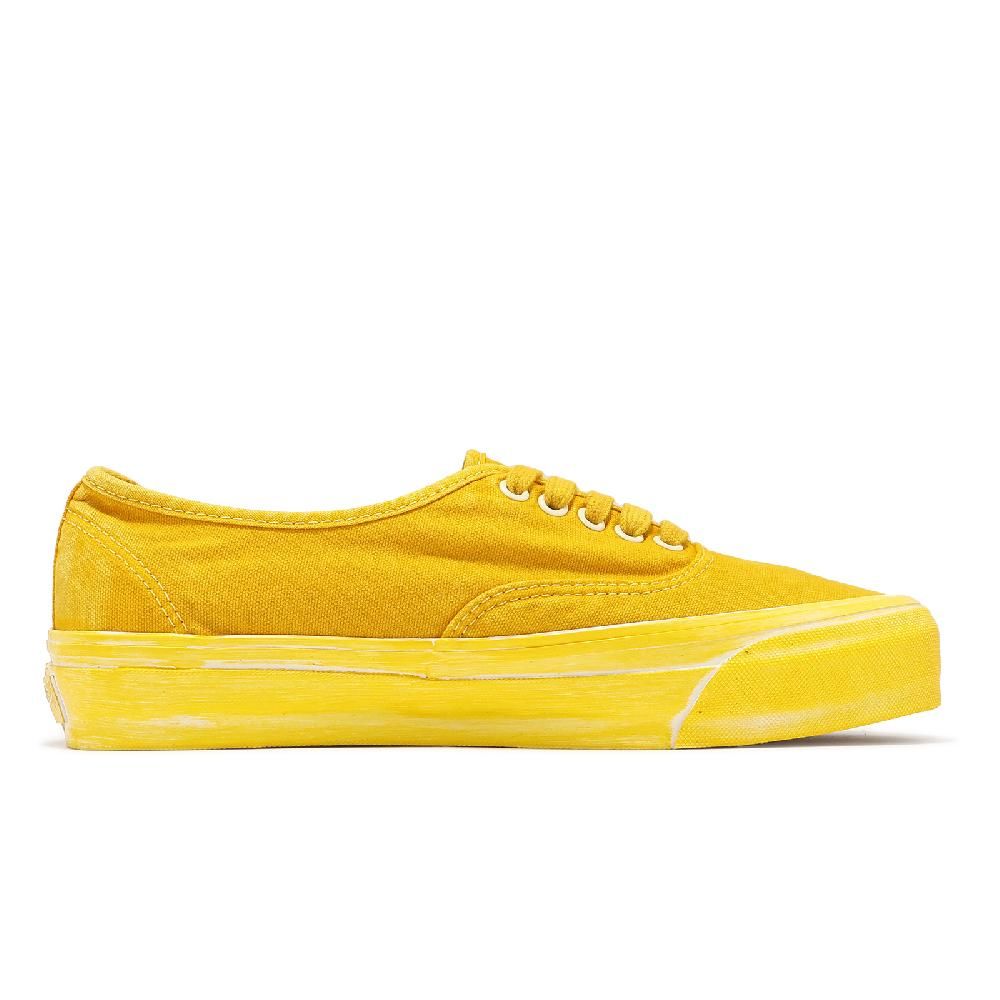 VANS  範斯 休閒鞋 Authentic Reissue 44 男鞋 黃 帆布 水洗 華夫格 板鞋 VN000CQA85W