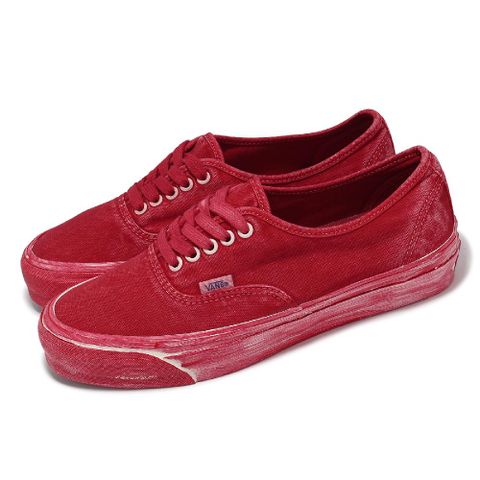 VANS 範斯 休閒鞋 Authentic Reissue 44 男鞋 紅 帆布 水洗 華夫格 板鞋 VN000CQACHK