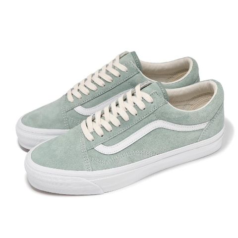 Vans 範斯 休閒鞋 Old Skool 36 男鞋 綠 白 Lx Pig Suede 麂皮 鬆餅格紋 板鞋 VN000CQDCPG