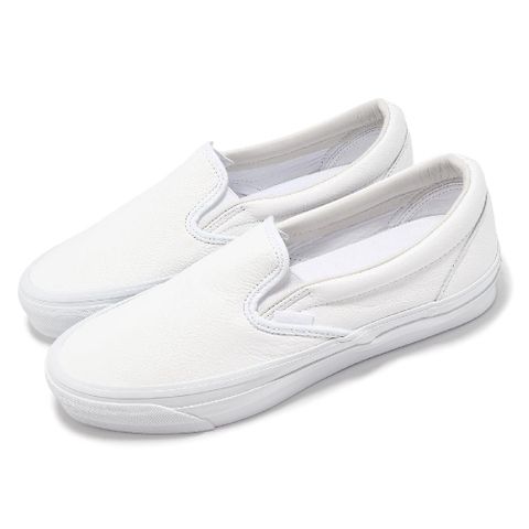 VANS 範斯 懶人鞋 Slip-On Reissue 98 男鞋 女鞋 白 皮革 全白 情侶鞋 VN000CSEWWW