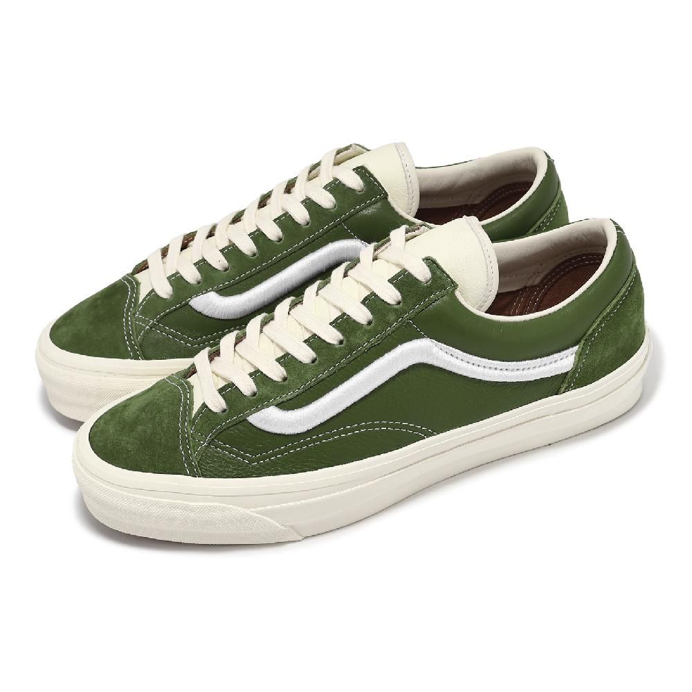 VANS  範斯 休閒鞋 Old Skool Reissue 36 男鞋 女鞋 綠 白 麂皮 復古 情侶鞋 VN000CR3CIB