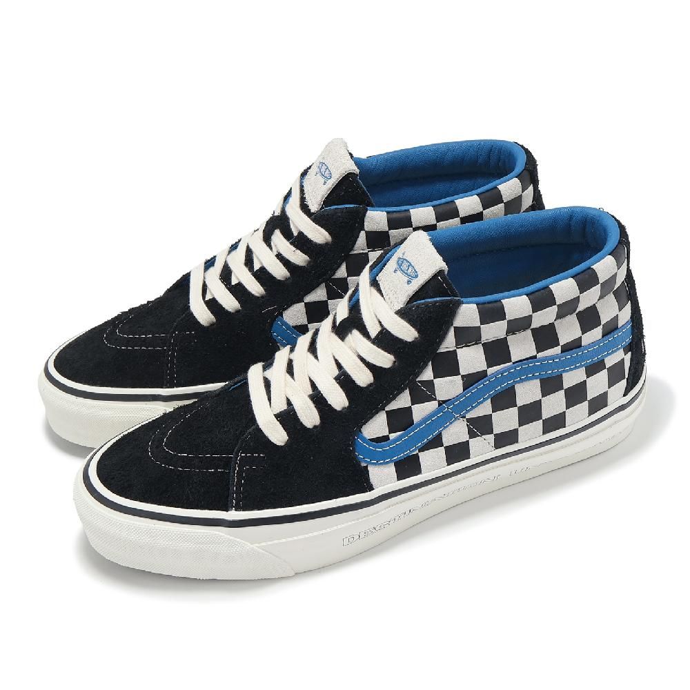 VANS Vans 範斯 x Liberaiders Lx Sk8-Mid Reissue 83 聯名 棋盤格 男鞋 黑 藍 VN000N047Z2