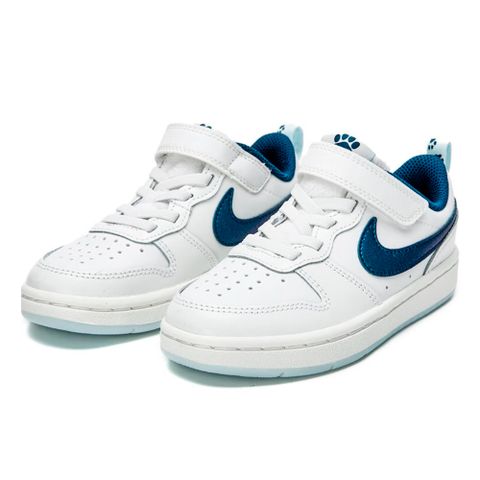 【NIKE】COURT BOROUGH LOW 2 SE (PSV) 休閒鞋 中大童 白藍色-DQ5980100