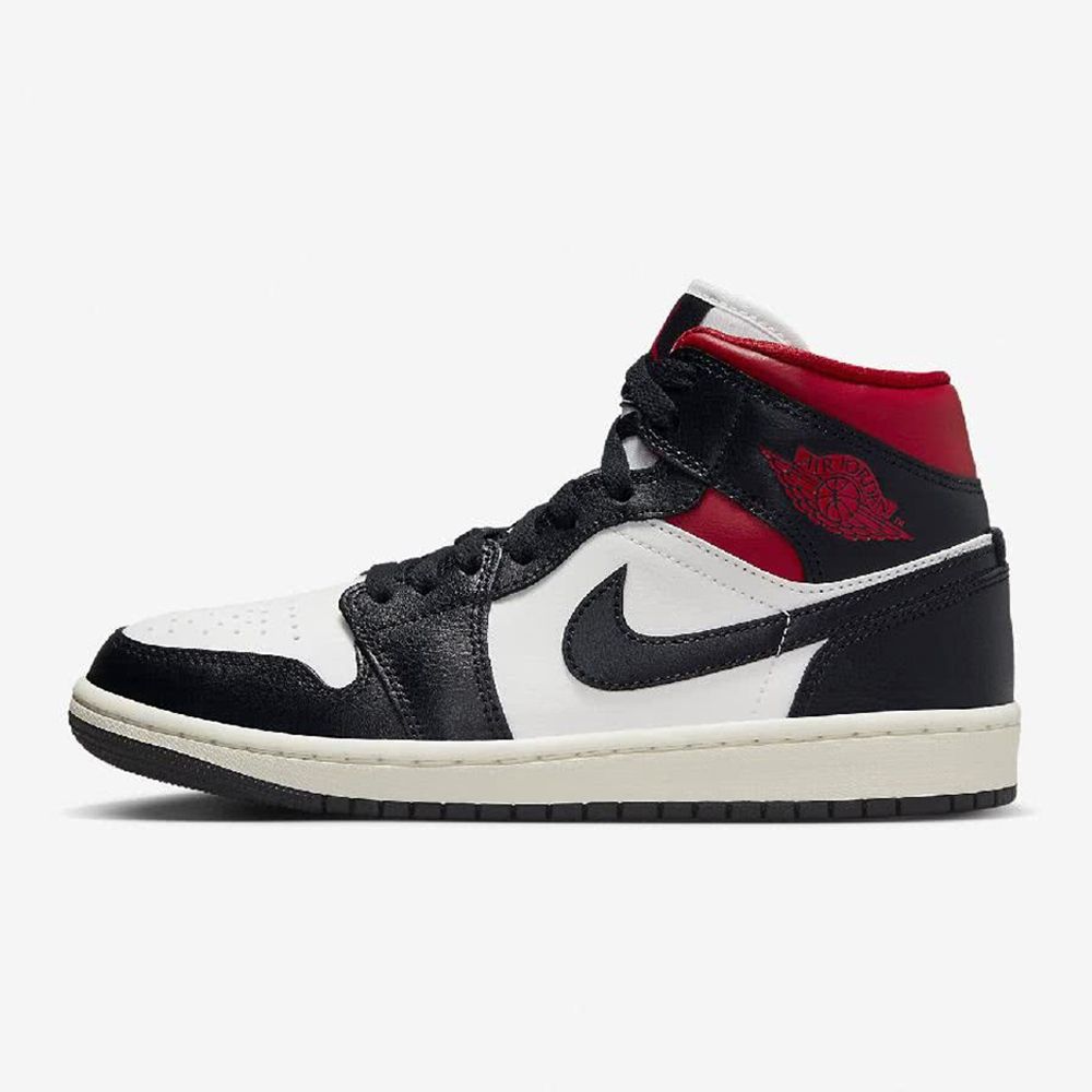 NIKE】WMNS AIR JORDAN 1 MID 籃球鞋男鞋女鞋AJ1 喬丹黑白紅-BQ6472061