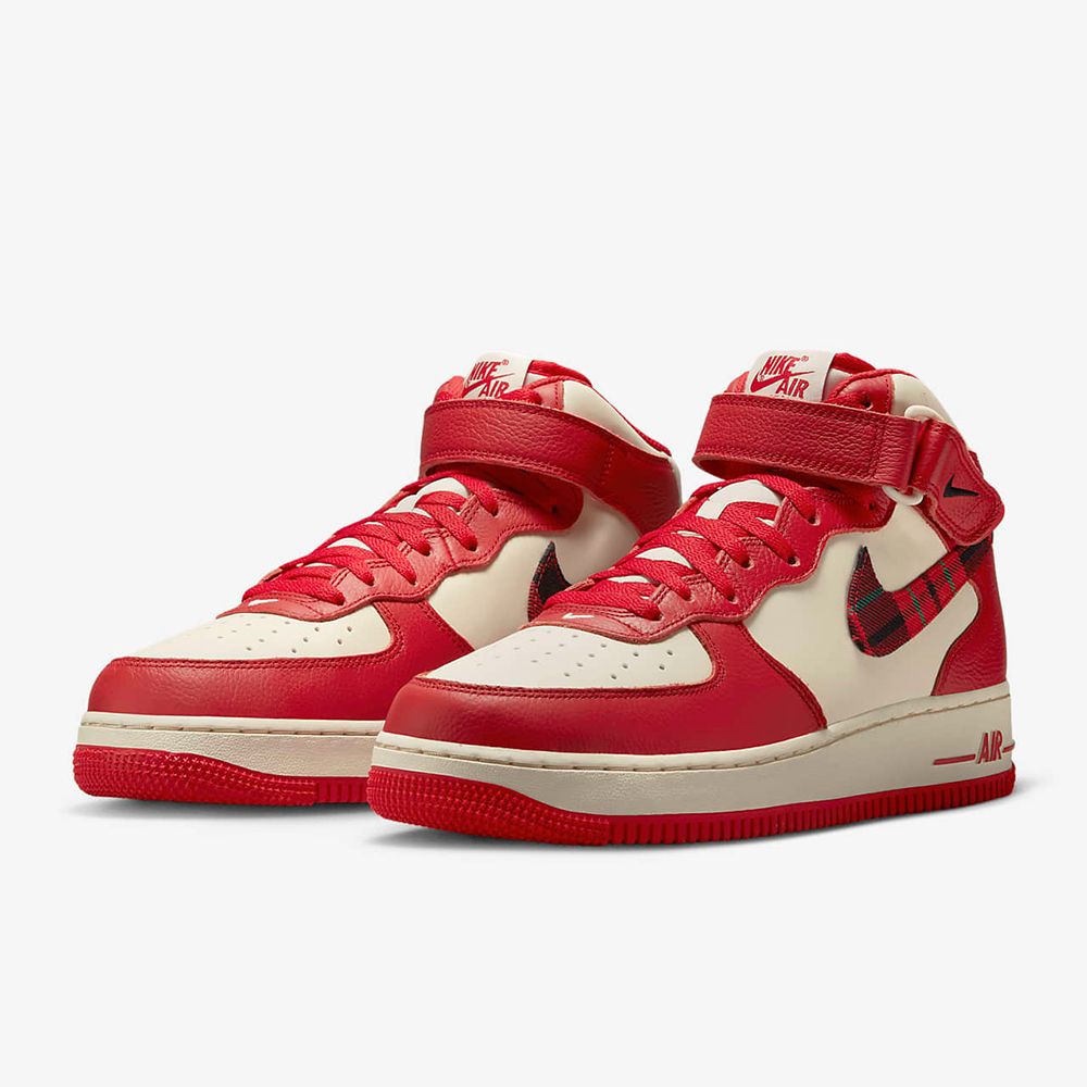 NIKE】AIR FORCE 1 MID 07 LX 休閒鞋男鞋紅米白-DV0792101