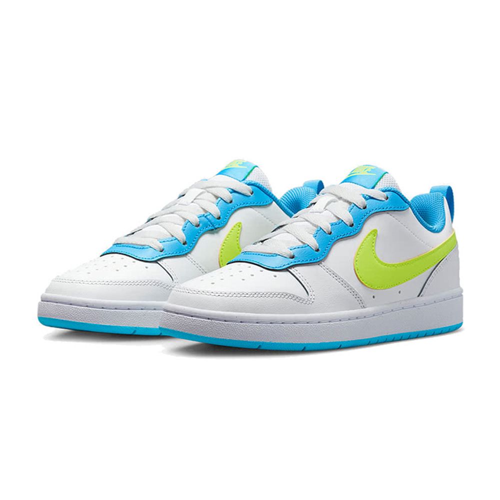 NIKE 耐吉 COURT BOROUGH LOW 2 GS 休閒鞋 童鞋 大童 女鞋 白藍黃-BQ5448122