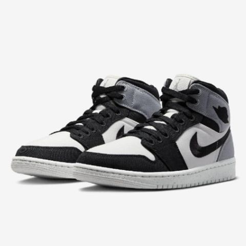 NIKE 耐吉 WMNS AIR JORDAN 1 MID SE 籃球鞋 男鞋 女鞋 黑白灰-DV0427100