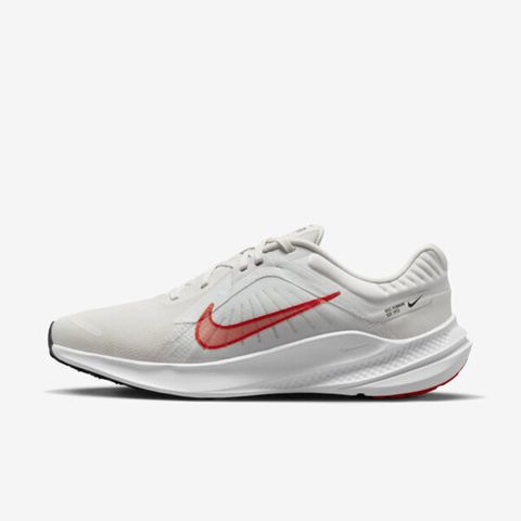 NIKE 耐吉 Quest 5 [DD0204-007] 男 慢跑鞋 運動 休閒 路跑 透氣 柔軟 舒適 緩震 米灰 橘紅