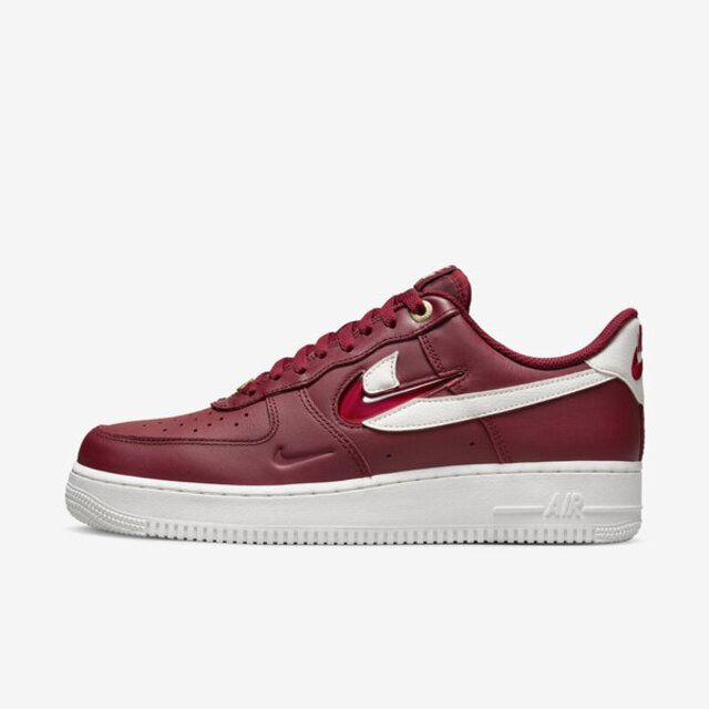 NIKE 耐吉  Air Force 1 07 PRM [DQ7664-600] 男 休閒鞋 經典 AF1 雙勾 金扣 棗紅 白