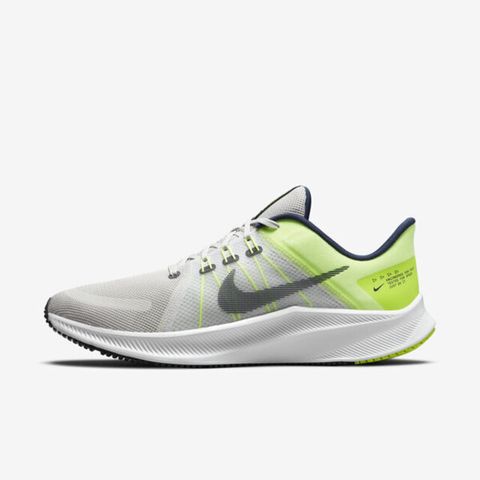 NIKE 耐吉 Quest 4 [DA1105-003] 男鞋 慢跑鞋 避震 運動 輕量 透氣 舒適 支撐 灰 螢光綠