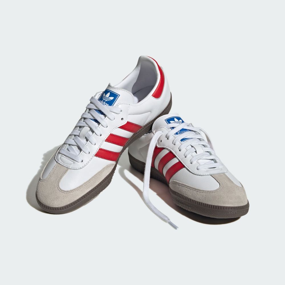 adidas Originals 【ADIDAS】SAMBA OG 男女 休閒鞋 白紅-IG1025