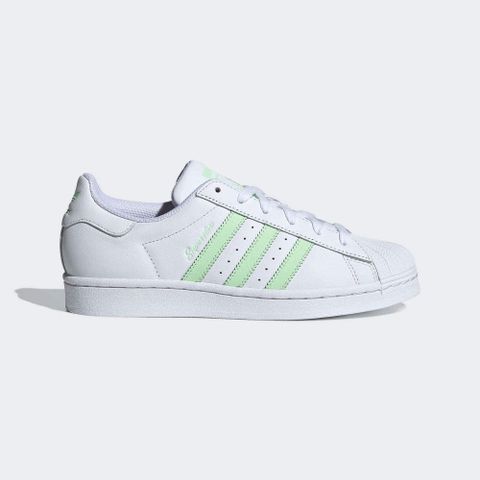 adidas Originals 【ADIDAS】SUPERSTAR 女 休閒鞋 白綠-IE3005