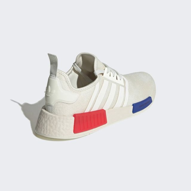 adidas Originals Adidas NMD_R1 HQ4451 男女 休閒鞋 運動 經典 襪套式 彈力 避震 三葉草 奶油白 藍 紅