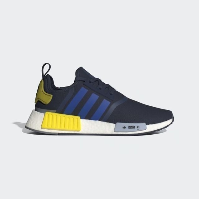 adidas Originals Adidas NMD_R1 IF3509 男 休閒鞋 運動 經典 三葉草 襪套式 針織 避震 穿搭 深藍 黃