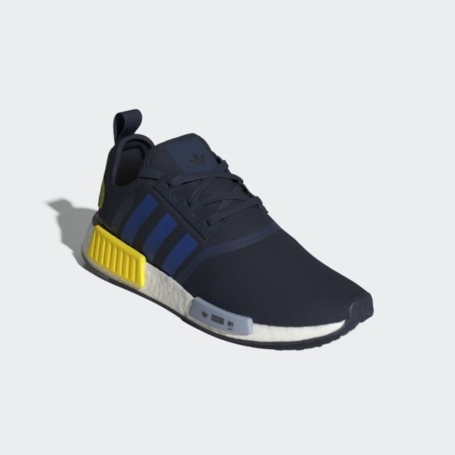 adidas Originals Adidas NMD_R1 IF3509 男 休閒鞋 運動 經典 三葉草 襪套式 針織 避震 穿搭 深藍 黃