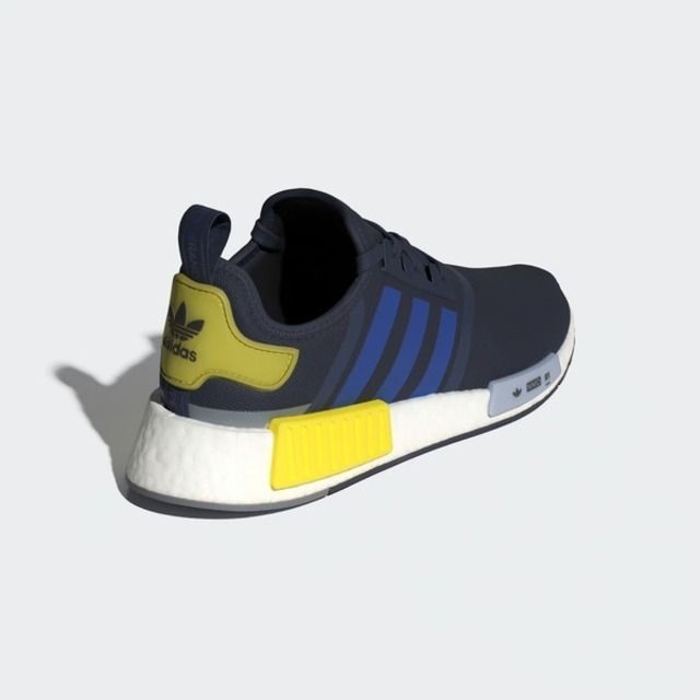 adidas Originals Adidas NMD_R1 IF3509 男 休閒鞋 運動 經典 三葉草 襪套式 針織 避震 穿搭 深藍 黃