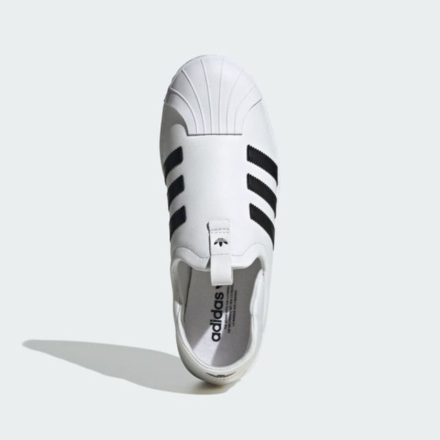 adidas 愛迪達  Superstar Slip On W IE0399 女 休閒鞋 懶人鞋 皮革 貝殼頭 無鞋帶 白 黑