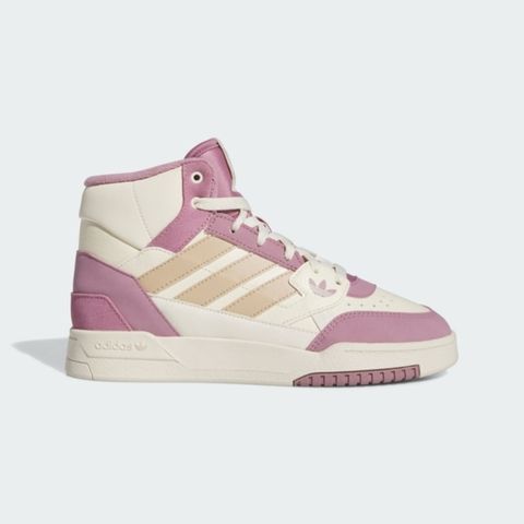 adidas Originals Adidas Drop Step SE W IF2697女 休閒鞋 運動 復古 三葉草 皮革 拼接 高筒 米白 粉紫