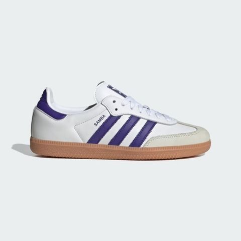 Adidas Samba OG W IF6514 女 休閒鞋 經典 復古 德訓鞋 皮革 膠底 百搭 穿搭 白 藍紫