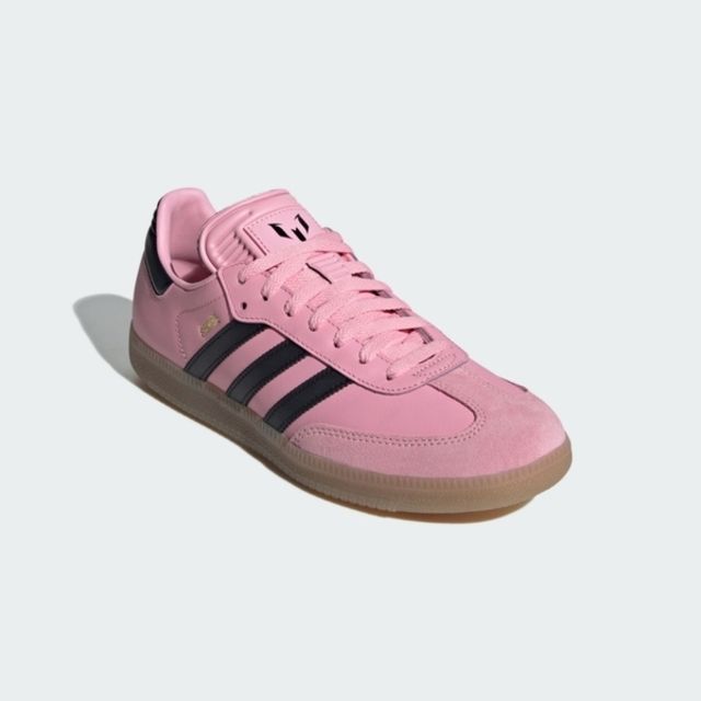 adidas Originals Adidas Samba Messi Miami IH8158 男女 休閒鞋 經典 復古 聯名款 芭比粉 黑