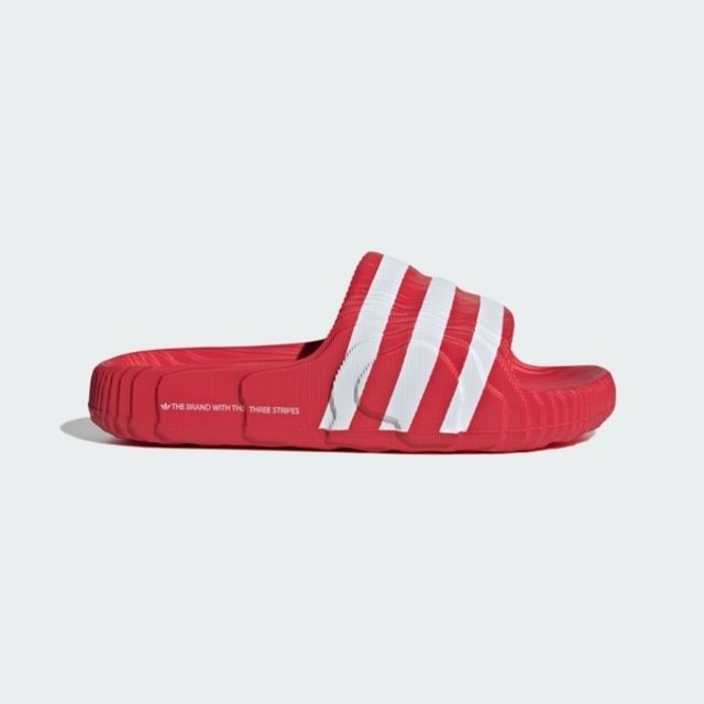 adidas Originals Adidas Adilette 22 IG9259 男女 涼拖鞋 運動 休閒 日常 居家 逛街 舒適 環保 紅白