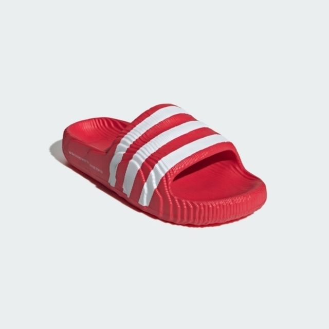 adidas Originals Adidas Adilette 22 IG9259 男女 涼拖鞋 運動 休閒 日常 居家 逛街 舒適 環保 紅白