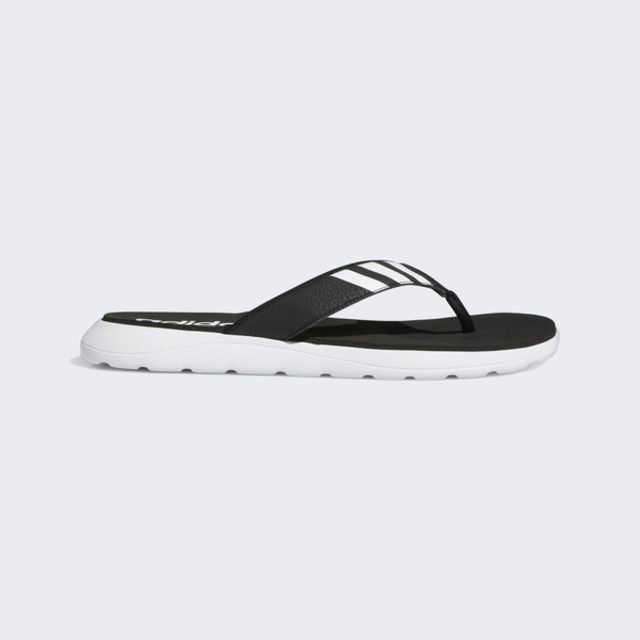 ADIDAS 愛迪達  Comfort Flip Flop EG2069 男女 人字拖鞋 夾腳 休閒 夏日 海灘 泳池 黑白