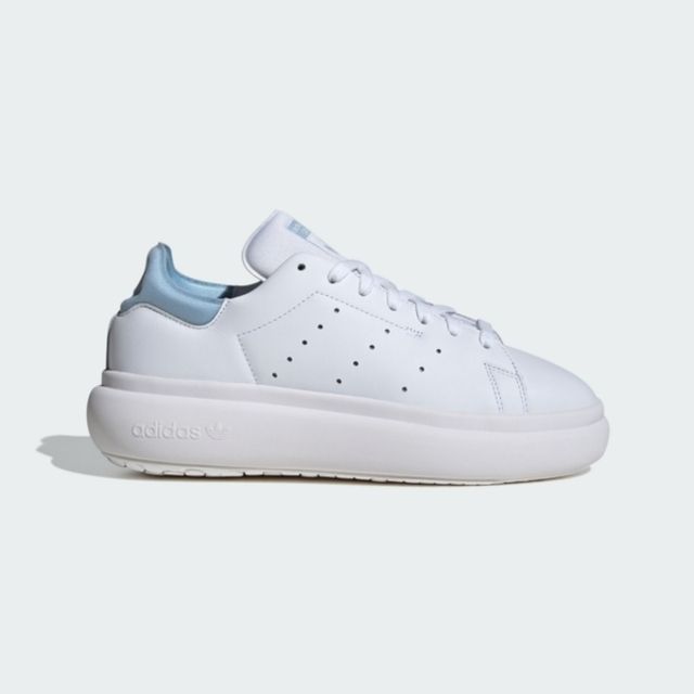 adidas Originals Adidas Stan Smith PF W [IF7011] 女 休閒鞋 運動 經典 復古 厚底 三葉草 白 淺藍