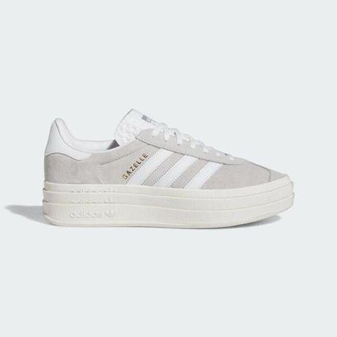 Adidas Gazelle Bold W HQ6893 女 休閒鞋 運動 經典 復古 三葉草 厚底 麂皮 灰白