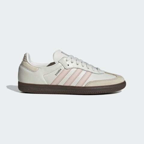 adidas Originals Adidas Samba OG W IH2751 女 休閒鞋 經典 三葉草 復古 德訓鞋 膠底 米白 石英粉