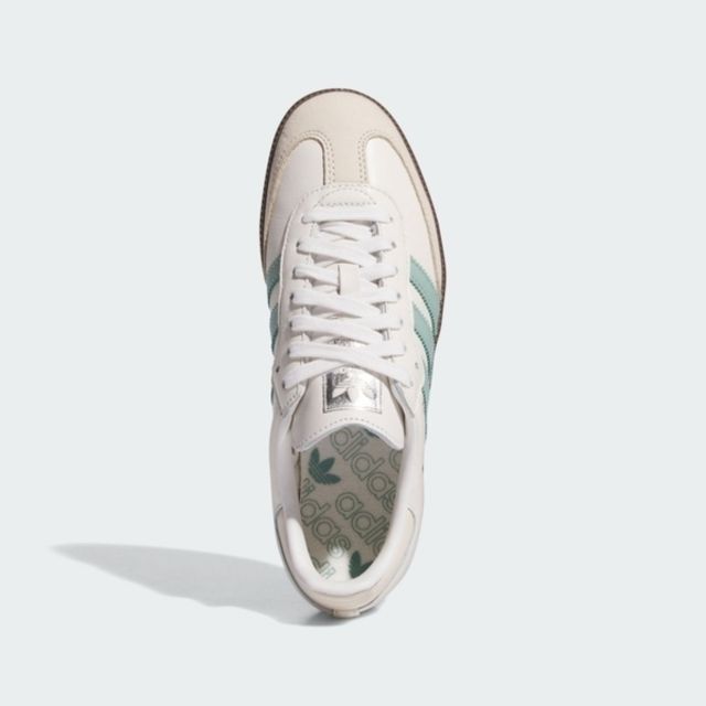 adidas Originals Adidas Samba OG W IH2752 女 休閒鞋 經典 三葉草 復古 德訓鞋 膠底 米白 藍綠