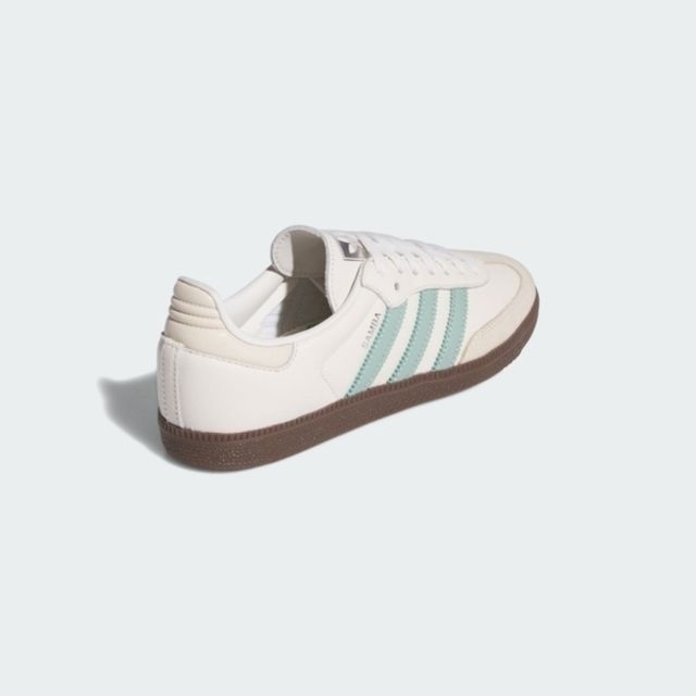 adidas Originals Adidas Samba OG W IH2752 女 休閒鞋 經典 三葉草 復古 德訓鞋 膠底 米白 藍綠