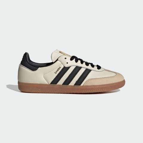 adidas Originals Adidas Samba OG W ID0478 女 休閒鞋 運動 經典 復古 德訓鞋 皮革 麂皮 流行 穿搭 米黑