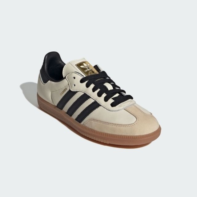 adidas Originals Adidas Samba OG W ID0478 女 休閒鞋 運動 經典 復古 德訓鞋 皮革 麂皮 流行 穿搭 米黑